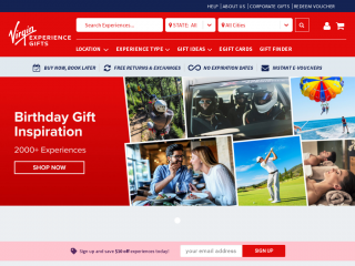 virginexperiencegifts.com screenshot
