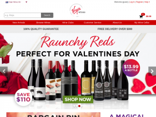 virginwines.com.au screenshot