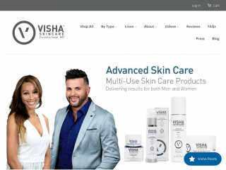 vishaskincare.com screenshot