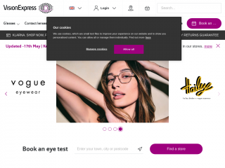 visionexpress.com screenshot