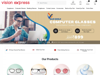 visionexpress.in screenshot