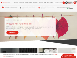 visionlinens.com screenshot