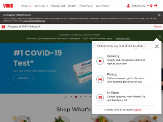 vons.com screenshot