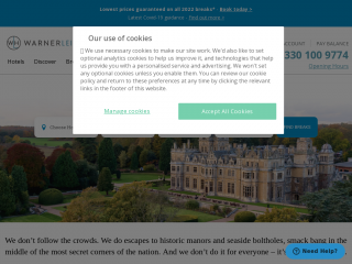 warnerleisurehotels.co.uk screenshot
