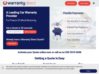 warrantydirect.co.uk screenshot