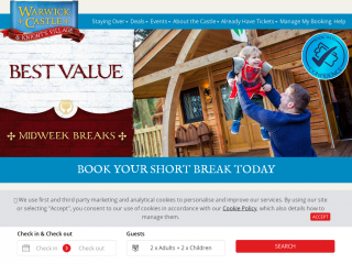 warwickcastlebreaks.com screenshot