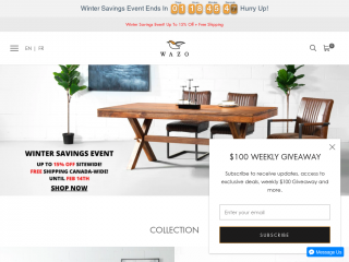 wazofurniture.com screenshot