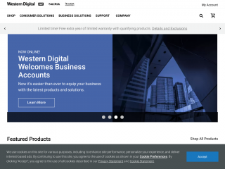 westerndigital.com screenshot