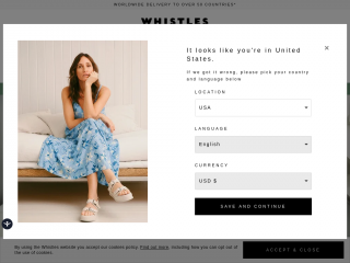 whistles.com screenshot