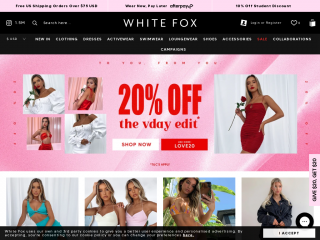 whitefoxboutique.com screenshot