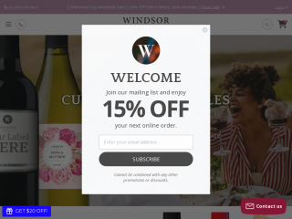 windsorvineyards.com screenshot