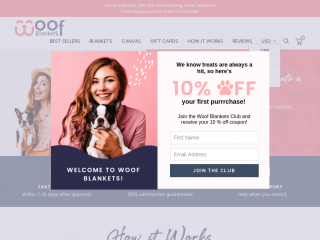 woofblankets.com screenshot