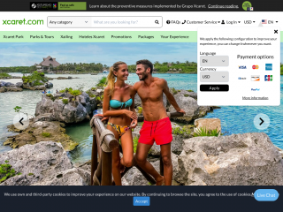 xcaret.com screenshot