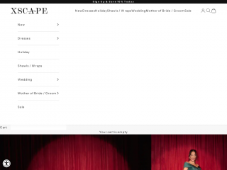 xscapeevenings.com screenshot