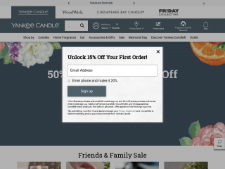 yankeecandle.com screenshot