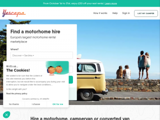 yescapa.co.uk screenshot