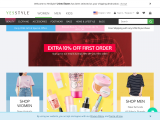 yesstyle.com screenshot