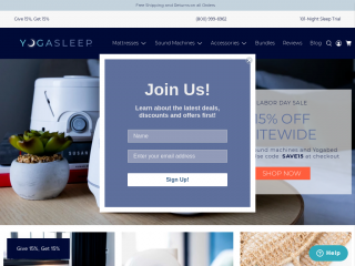 yogasleep.com screenshot