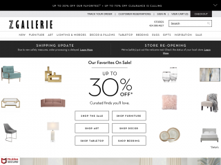 zgallerie.com screenshot