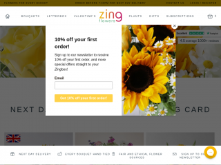 zingflowers.com screenshot