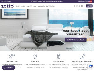 zottosleep.com screenshot